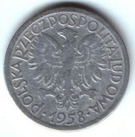 2 злотых 1958 г. Польша