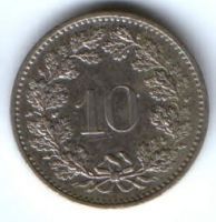 10 раппенов 1983 г. Швейцария