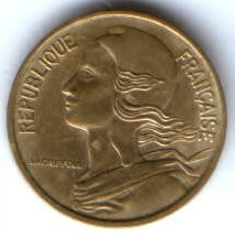 5 сантимов 1968 г. Франция