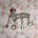 Брошь "Богиня домашнего хозяйства" под черненое серебро