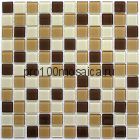 Latte mix стекло 25*25. Мозаика серия CRYSTAL, размер, мм: 300*300 (BONAPARTE)
