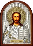 Икону Иисуса Христа Спасителя (25*34) в серебре с золочением и инкрустацией драгоценными камнями купить