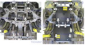 Защита картера и Мкпп, Motodor, сталь 3мм для V - 2,5 и 3.0TD 4wd