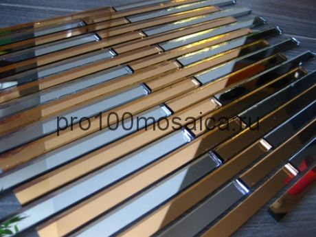 GD149-2 Золото+графит. Мозаика зеркальная серия DECO, 330*310 мм (VIVERE)
