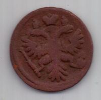 деньга 1737 г. перечекан