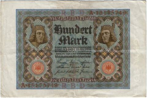 100 марок 1920 г. Германия