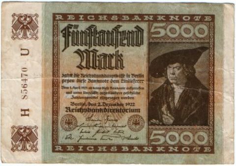 5000 марок 1922 г. Германия