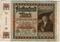 5000 марок 1922 г. Германия
