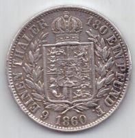 1/6 талера 1860 г. Ганновер (Германия)