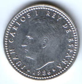 1 песета 1986 г. Испания