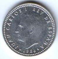 1 песета 1986 г. Испания