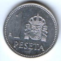 1 песета 1986 г. Испания