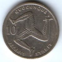 10 пенсов 1992 г. Остров Мэн
