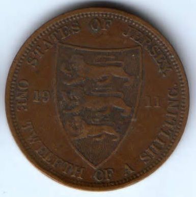 1/12 шиллинга 1911 г. Джерси