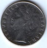 100 лир 1976 г. Италия