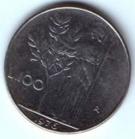 100 лир 1976 г. Италия