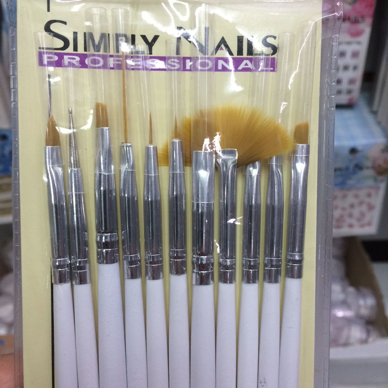 Кисти набор SimplyNails Корея 11х1 Белая ручка