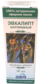 ЭВКАЛИПТА  ШАРОВИДНОГО  МАСЛО  ЭФИРНОЕ 100% НАТУРАЛЬНОЕ 10МЛ.  АСПЕРА
