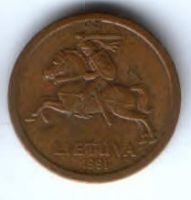 10 центов 1991 г. Литва