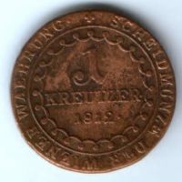 1 крейцер 1812 г. Австрия