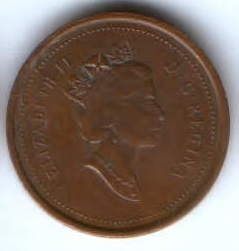 1 цент 1997 г. Канада