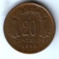 20 сентаво 1948 г. Чили