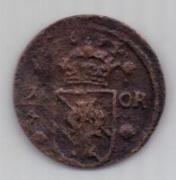 1/4 оре (эре) 1634 г. Швеция