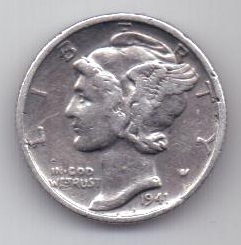 1 дайм 1941 г. S. США