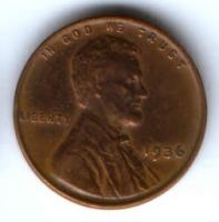 1 цент 1936 г. США
