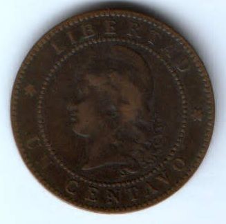 1 сентаво 1884 г. Аргентина