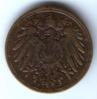 1 пфенниг 1900 г. Германия
