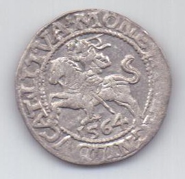 1 грош 1564 г. Литва. Польша