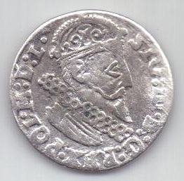 3 гроша 1624 г. Литва. Польша