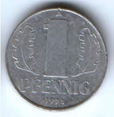 1 пфенниг 1975 г. Германия ГДР