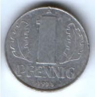 1 пфенниг 1975 г. Германия ГДР
