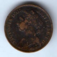 1 фартинг 1884 г. Великобритания