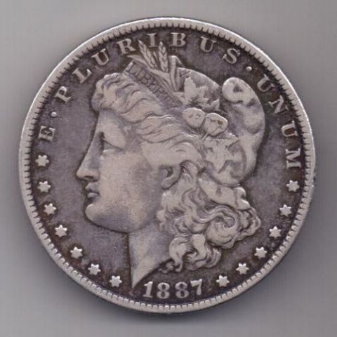 1 доллар 1887 г. О. США