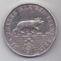 1 талер 1862 г. Анхальт. Германия