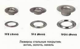 Люверсы 4мм никель