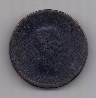 1/2 пенни 1806 г. Великобритания