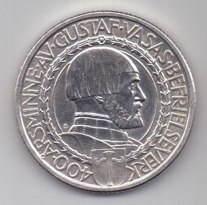 2 кроны 1921 г. UNC. Швеция