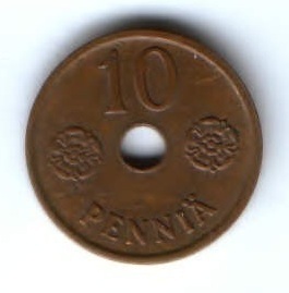 10 пенни 1942 г. Финляндия