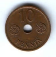10 пенни 1942 г. Финляндия