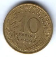 10 сантимов 1979 г. Франция