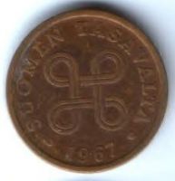 5 пенни 1967 г. Финляндия