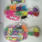 Набор для плетения Rainbow Loom Bands Рыбка 1000шт резинок , крючок, клипсы ,станочек для плетения  {2/15}