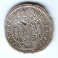1/6 талера 1676 г. редкий тип Бранденбург-Ансбах