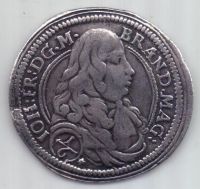 1/6 талера 1677 г. Бранденбург- Ансбах