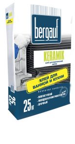 Клей для керамической и кафельной плитки Keramik 25кг Bergauf