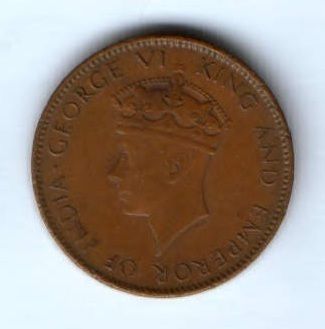 1 цент 1942 г.  Цейлон